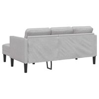 Bankstel met kussen Wolkengrijs Polyester 6
