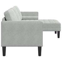 Bankstel met kussen Lichtgrijs Polyester 4