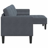 Bankstel met kussen Donkergrijs Polyester 5
