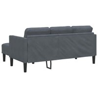 Bankstel met kussen Donkergrijs Polyester 6