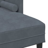 Bankstel met kussen Donkergrijs Polyester 7