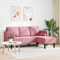 Bankstel met kussen Roze Polyester 3