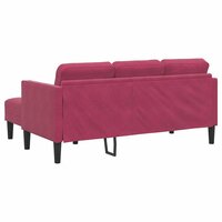 Bankstel met kussen Wijnrood Polyester 6