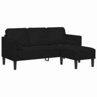 Bankstel met kussen Zwart Polyester 2