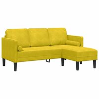 Bankstel met kussen Geel Polyester 2
