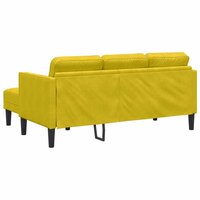 Bankstel met kussen Geel Polyester 6