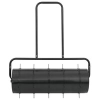Gazonroller trekbaar met beluchtingsklemmen 63 L ijzer en staal zwart 2