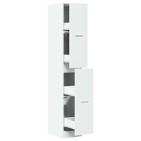 Apothekerskast Wit 30x41x174,5 cm Bewerkt Hout 2