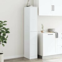 Apothekerskast Wit 30x41x174,5 cm Bewerkt Hout 4