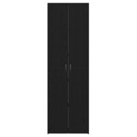 Kantoorkast met plank Zwart Eiken 60 x 32 x 190 cm Bewerkt hout 7