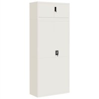 Archiefkast 90x40x220 cm staal wit 2