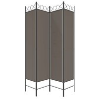 Kamerscherm met 4 panelen 160x220 cm stof antracietkleurig 5
