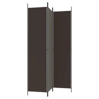 Kamerscherm met 3 panelen 150x220 cm stof bruin 4