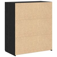 Opbergkast Zwart eiken 80 x 42,5 x 93,5 cm Bewerkt hout 8
