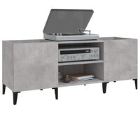 Platenkast 121x38x48 cm bewerkt hout betongrijs 4
