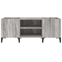 Platenkast 121x38x48 cm bewerkt hout grijs sonoma eikenkleurig 5