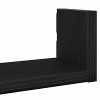 Wandplanken 3 stuks Zwart Eikenhout 8