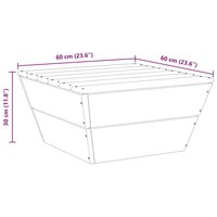 Tuintafels 2 st 60x60x30 cm ge&iuml;mpregneerd vurenhout 7