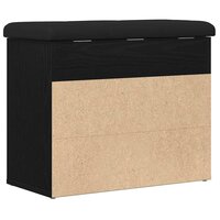 Opslagbank met plank Zwart Eiken 62 x 32 x 50 cm Bewerkt hout 8