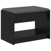Halbank met kussen met plank Zwarte Eik 63 x 38 x 45 cm 2