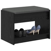 Halbank met kussen met plank Zwarte Eik 63 x 38 x 45 cm 3