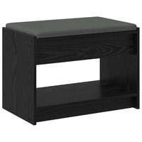 Halbank met kussen met plank Zwarte Eik 63 x 38 x 45 cm 7