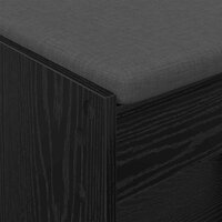 Halbank met kussen met plank Zwarte Eik 63 x 38 x 45 cm 8