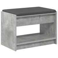 Halbank met kussen met plank Beton Grijs 63 x 38 x 45 cm 2