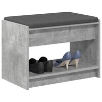 Halbank met kussen met plank Beton Grijs 63 x 38 x 45 cm 3