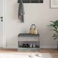 Halbank met kussen met plank Beton Grijs 63 x 38 x 45 cm 4