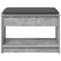 Halbank met kussen met plank Beton Grijs 63 x 38 x 45 cm 5