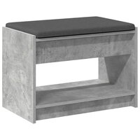 Halbank met kussen met plank Beton Grijs 63 x 38 x 45 cm 7