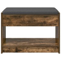 Halbank met kussen met plank Gerookte Eik 63 x 38 x 45 cm 5