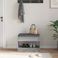 Halbank met kussen met plank Grijze Sonoma 63 x 38 x 45 cm 4