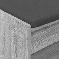 Halbank met kussen met plank Grijze Sonoma 63 x 38 x 45 cm 8