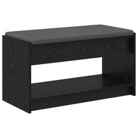 Halbank met kussen met plank Zwarte Eik 83 x 38 x 45 cm 2