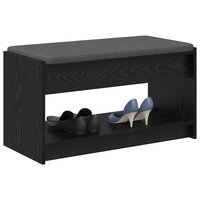 Halbank met kussen met plank Zwarte Eik 83 x 38 x 45 cm 3