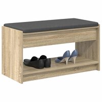 Halbank met kussen met plank Sonoma Eiken 83 x 38 x 45 cm 3
