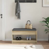 Halbank met kussen met plank Sonoma Eiken 83 x 38 x 45 cm 4