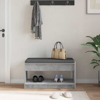Halbank met kussen met plank Beton Grijs 83 x 38 x 45 cm 4