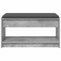 Halbank met kussen met plank Beton Grijs 83 x 38 x 45 cm 5