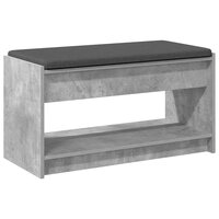 Halbank met kussen met plank Beton Grijs 83 x 38 x 45 cm 7