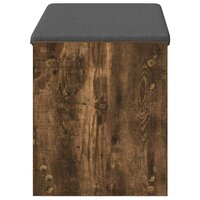 Halbank met kussen met plank Gerookte Eik 83 x 38 x 45 cm 6