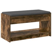 Halbank met kussen met plank Gerookte Eik 83 x 38 x 45 cm 7
