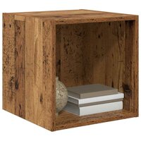 Wandkast met plank Oudhout 37 x 37 x 37 cm Bewerkt hout 3