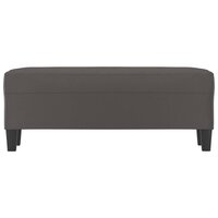 Bankje 100x35x41 cm kunstleer grijs 3
