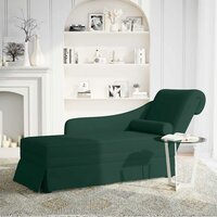 Chaise longue met bolster&amp;rechterarmleuning fluweel donkergroen 2