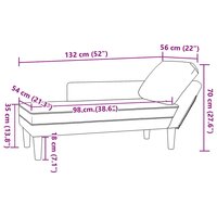 Chaise longue met kussen&amp;rechterarmleuning fluweel donkergrijs 9