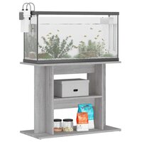 Aquariumstandaard Betongrijs 80x35x60 cm Bewerkt hout 3