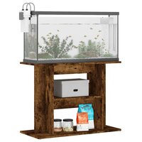 Aquariumstandaard Gerookt Eikenhout 80x35x60 cm Bewerkt Hout 3